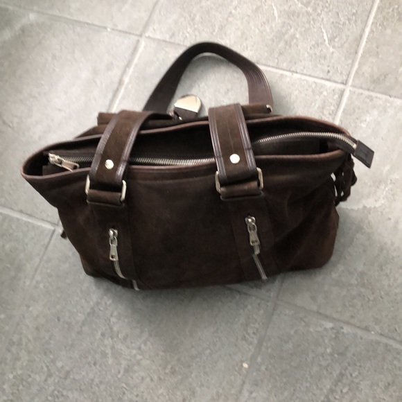 Vintage YSL brown suede shoulder bag. Good condition. - Picture 8 of 10